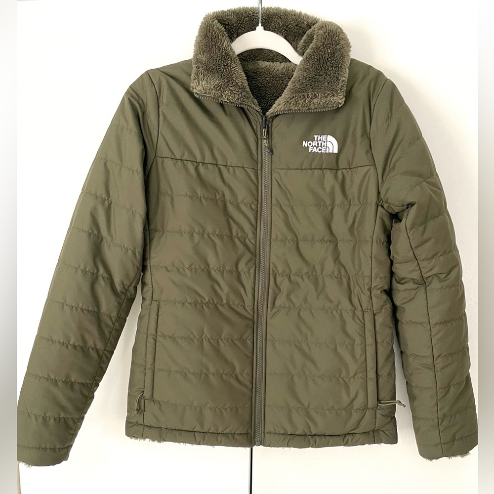 Women’s Reversible North Face Sherpa Jacket - Hunter Green